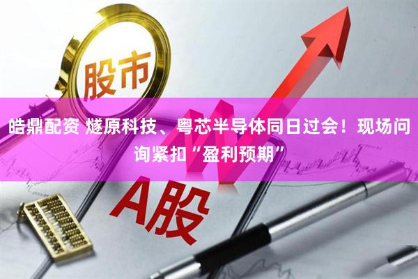 皓鼎配资 燧原科技、粤芯半导体同日过会！现场问询紧扣“盈利预期”